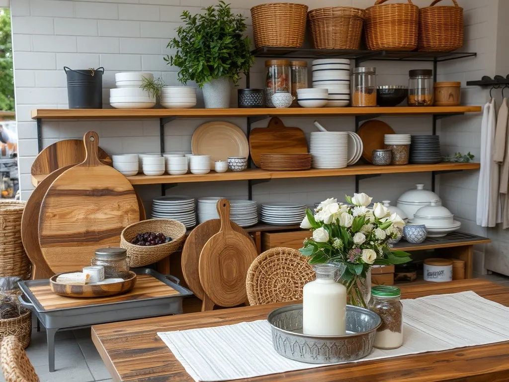 Coastal themed outdoor dining