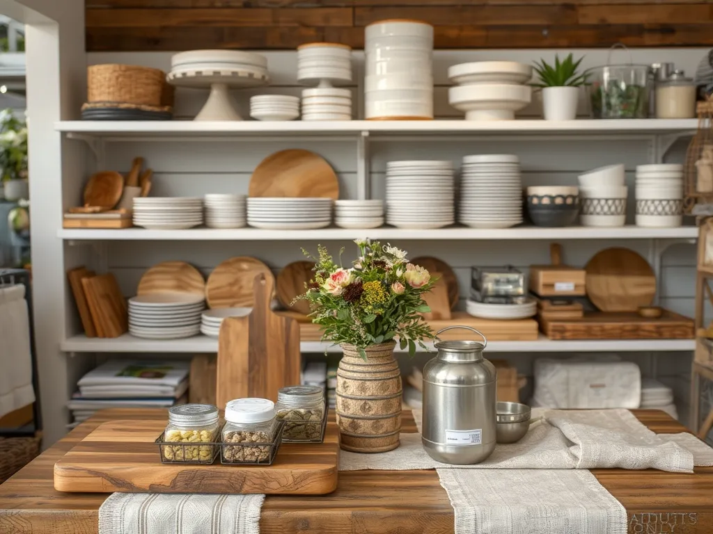 Person arranging decor on a table