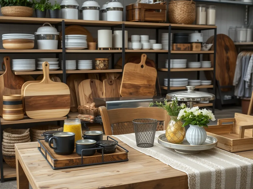 Rustic table with autumn leaves