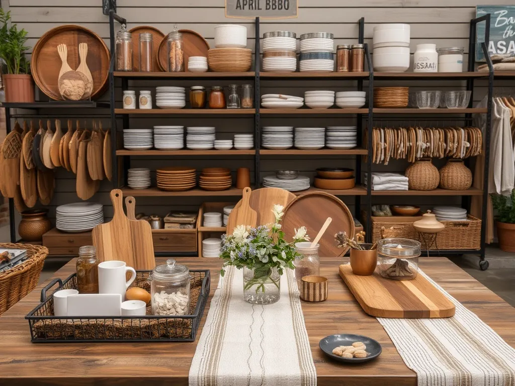 Table setting with woven placemats