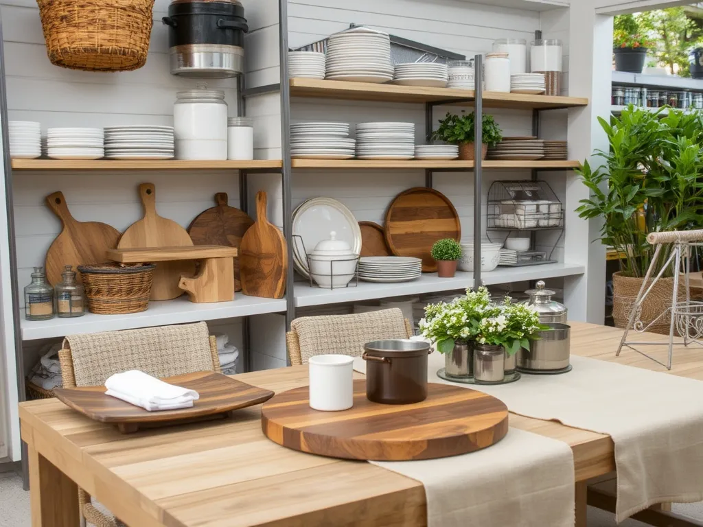 Outdoor table with a view of the garden